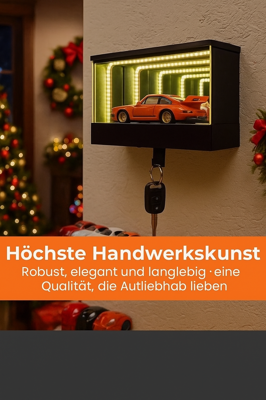 Wand-Schlüsselhalter Garage 3D LED
- KEYDRIVE